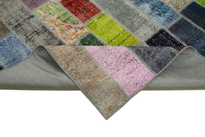 7x10 Multicolor Modern Patchwork Rug - 31069