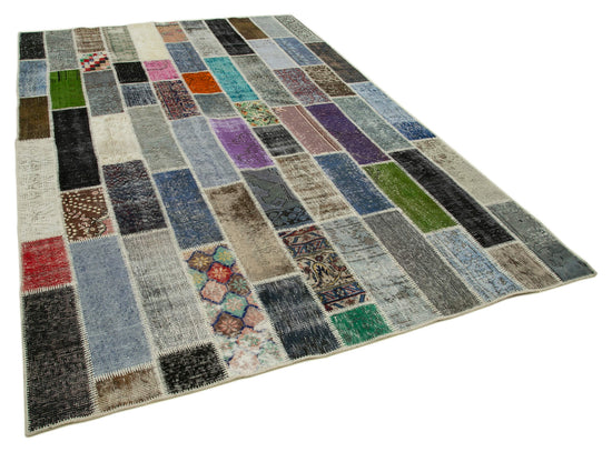7x10 Multicolor Modern Patchwork Rug - 31070