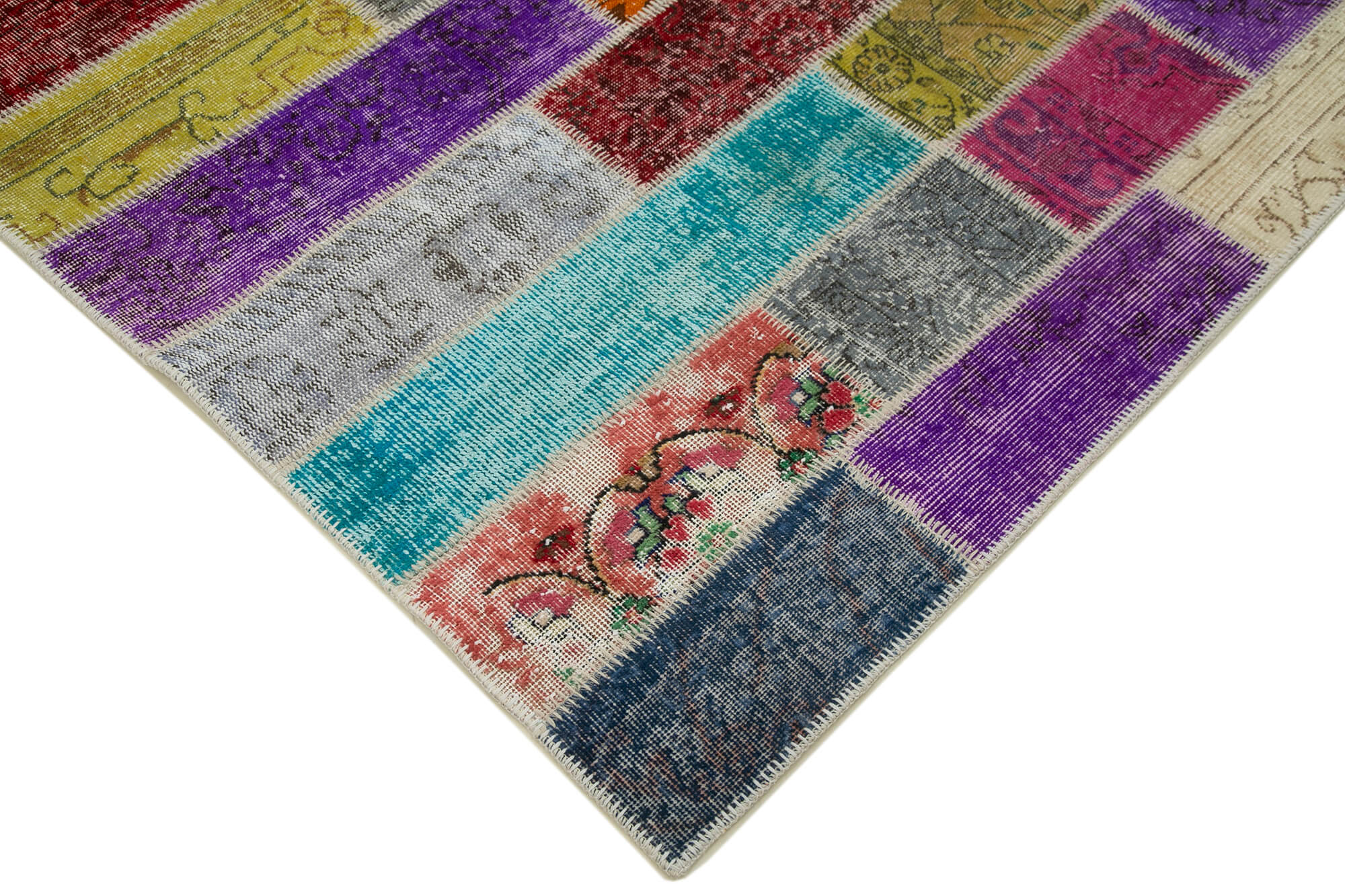7x10 Multicolor Modern Patchwork Rug - 31072