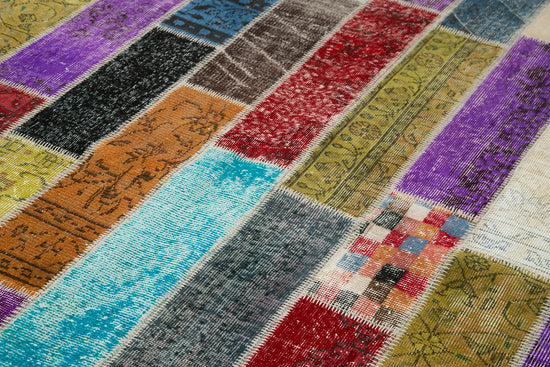 7x10 Multicolor Modern Patchwork Rug - 31072