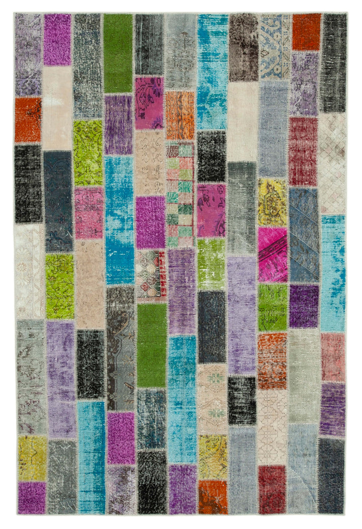 7x10 Multicolor Modern Patchwork Rug - 31073