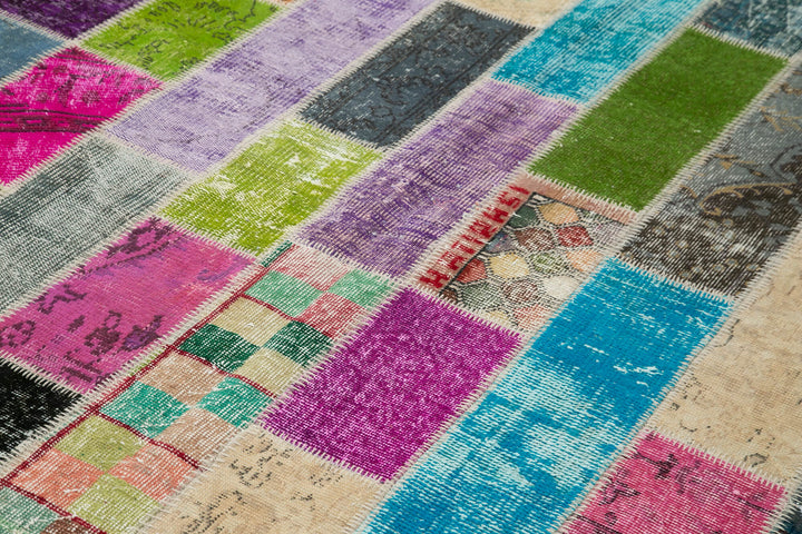 7x10 Multicolor Modern Patchwork Rug - 31073
