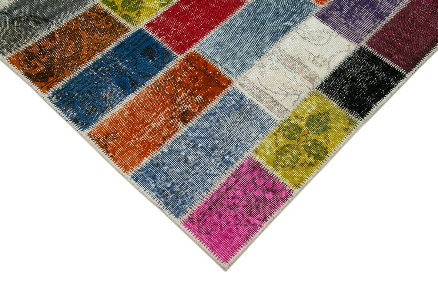 7x10 Multicolor Modern Patchwork Rug - 31074