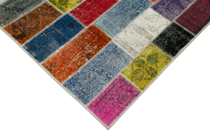 7x10 Multicolor Modern Patchwork Rug - 31074