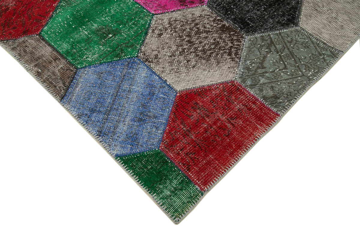 7x10 Multicolor Modern Patchwork Rug - 31075
