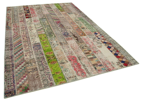 7x10 Multicolor Modern Patchwork Rug - 31077