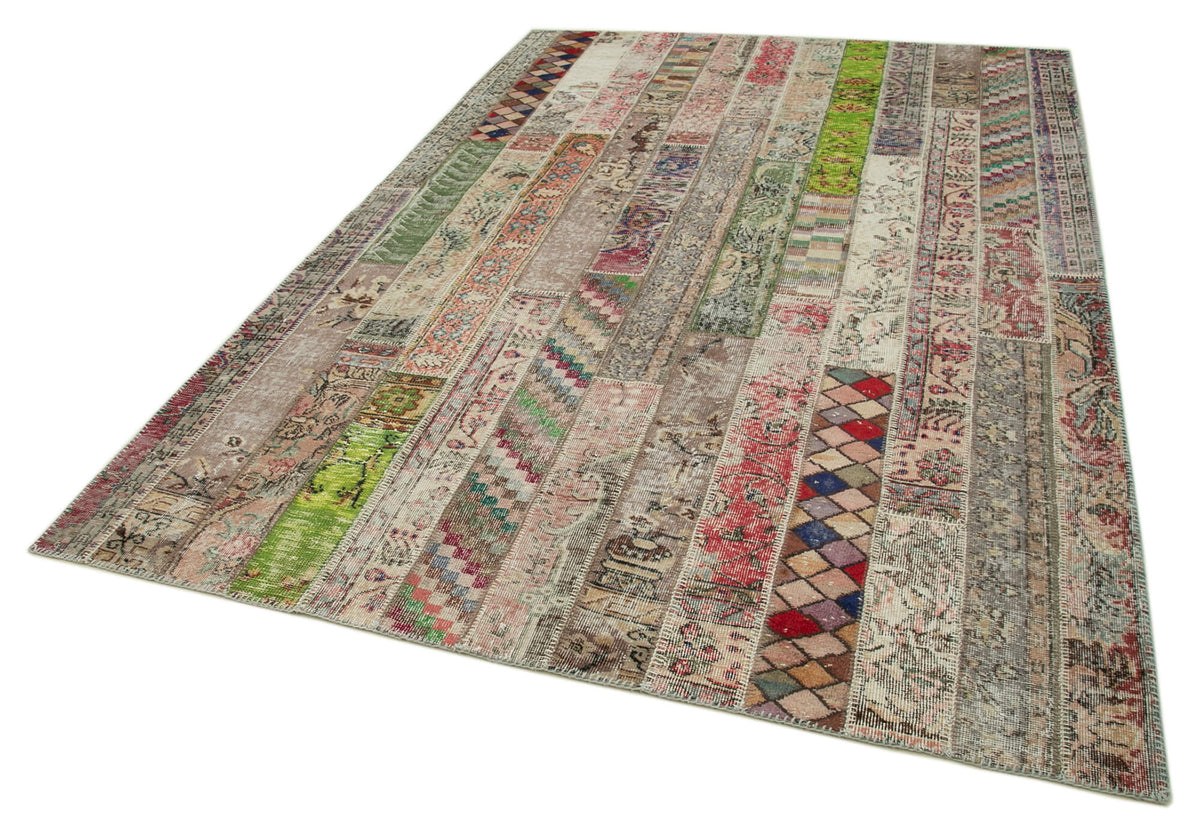 7x10 Multicolor Modern Patchwork Rug - 31077