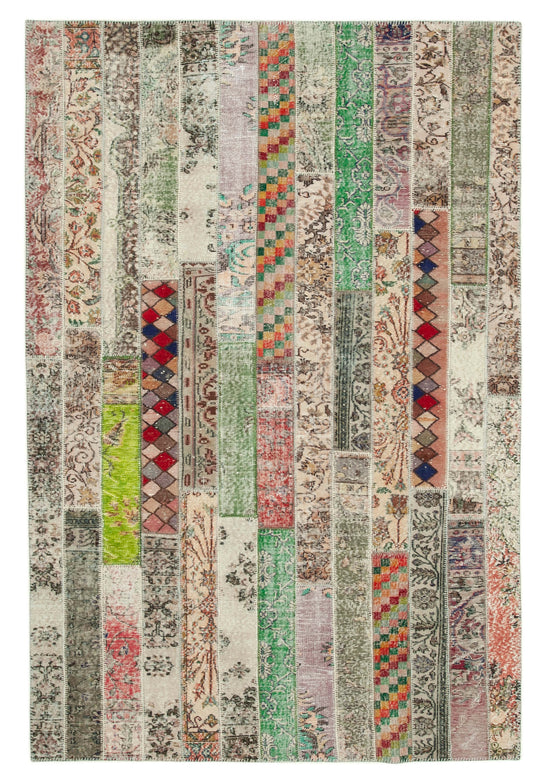 7x10 Multicolor Modern Patchwork Rug - 31078