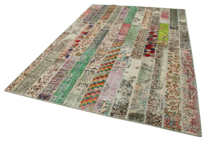 7x10 Multicolor Modern Patchwork Rug - 31078