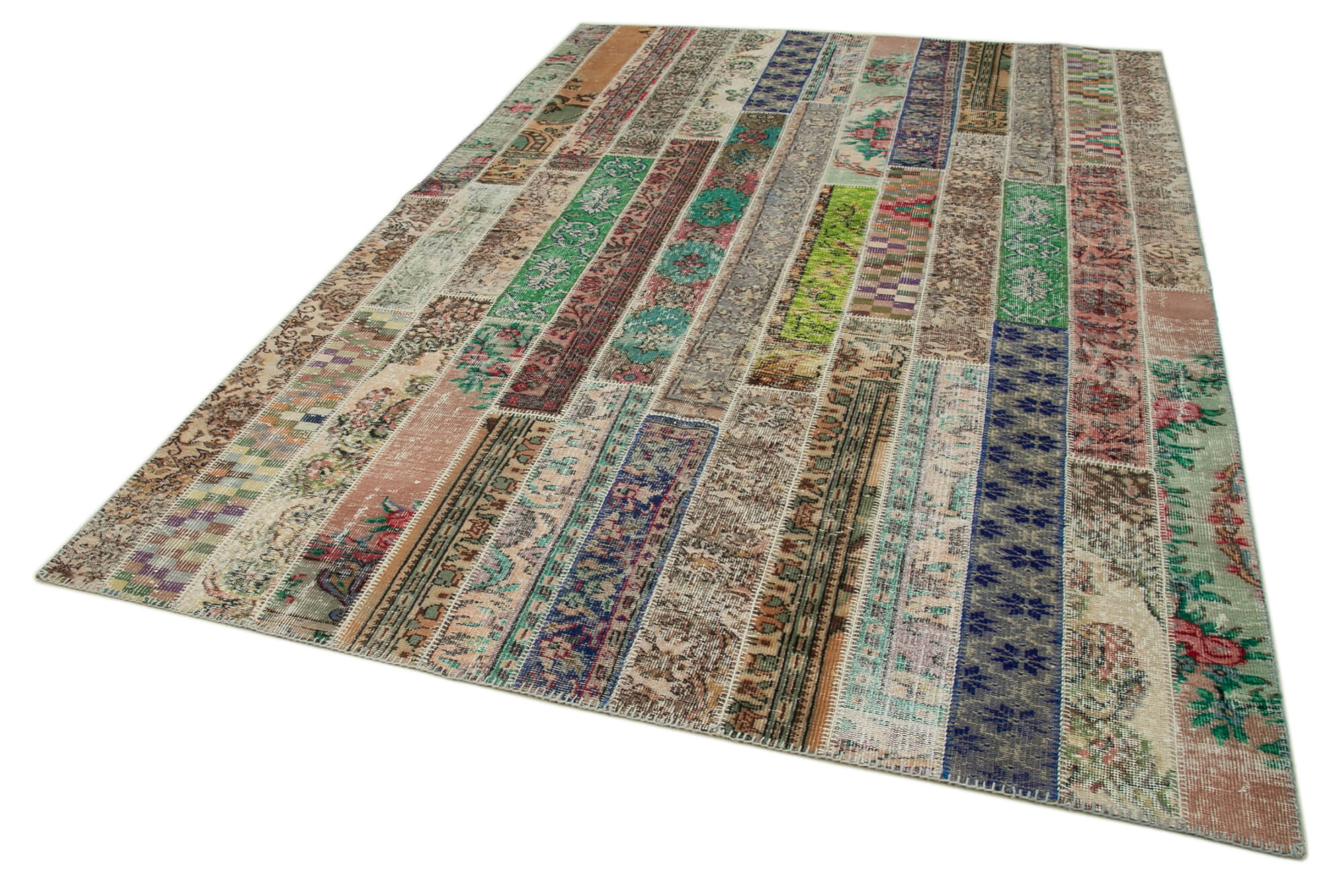 7x10 Multicolor Modern Patchwork Rug - 31079