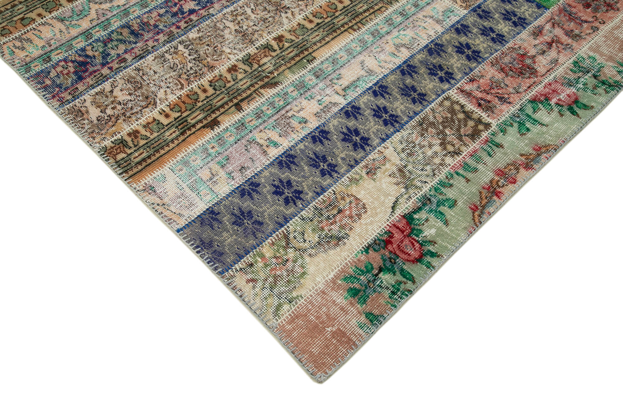 7x10 Multicolor Modern Patchwork Rug - 31079
