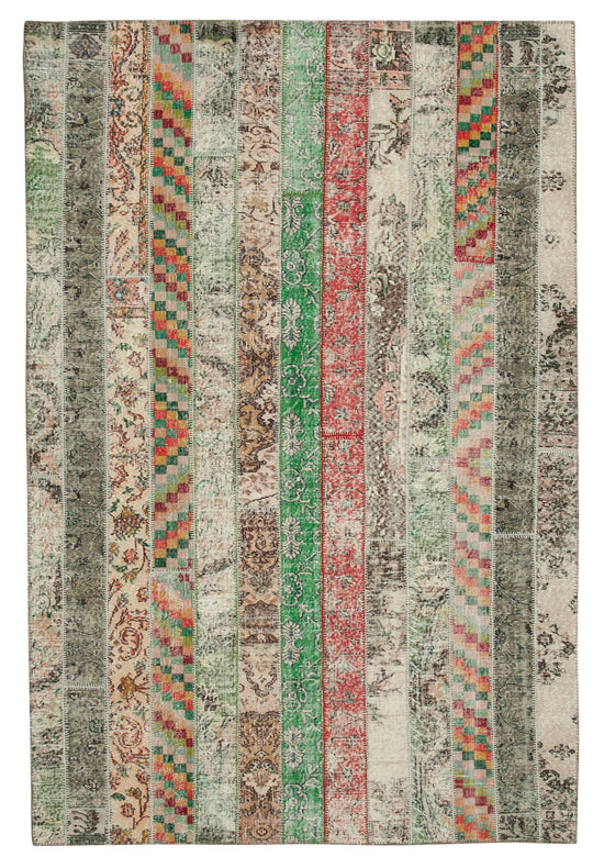 7x10 Multicolor Modern Patchwork Rug - 31081