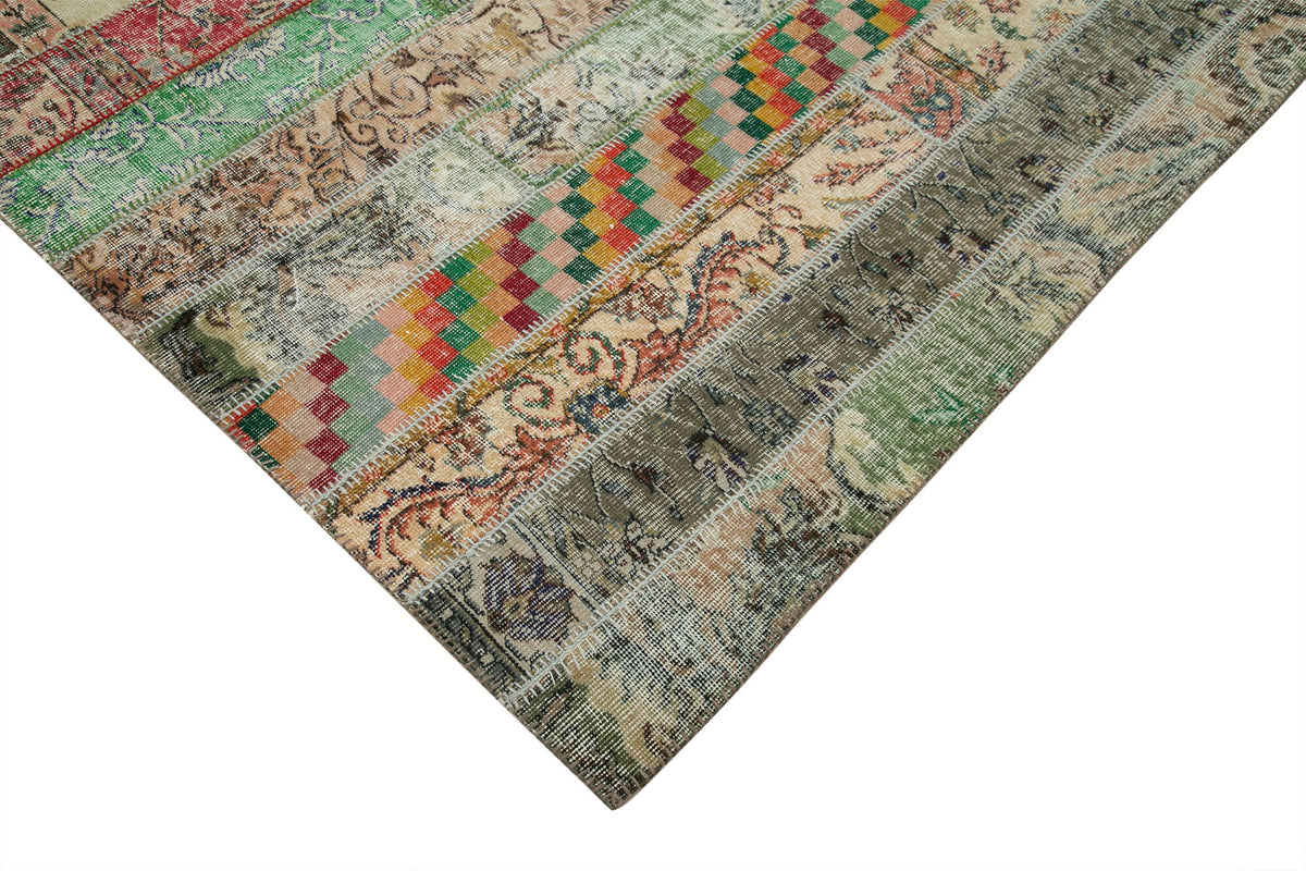 7x10 Multicolor Modern Patchwork Rug - 31081