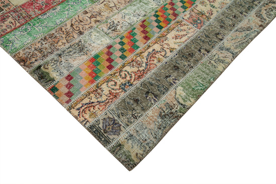 7x10 Multicolor Modern Patchwork Rug - 31081