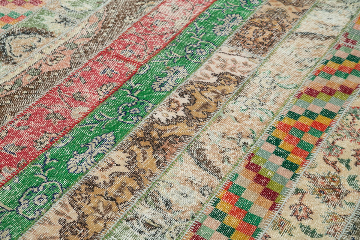7x10 Multicolor Modern Patchwork Rug - 31081