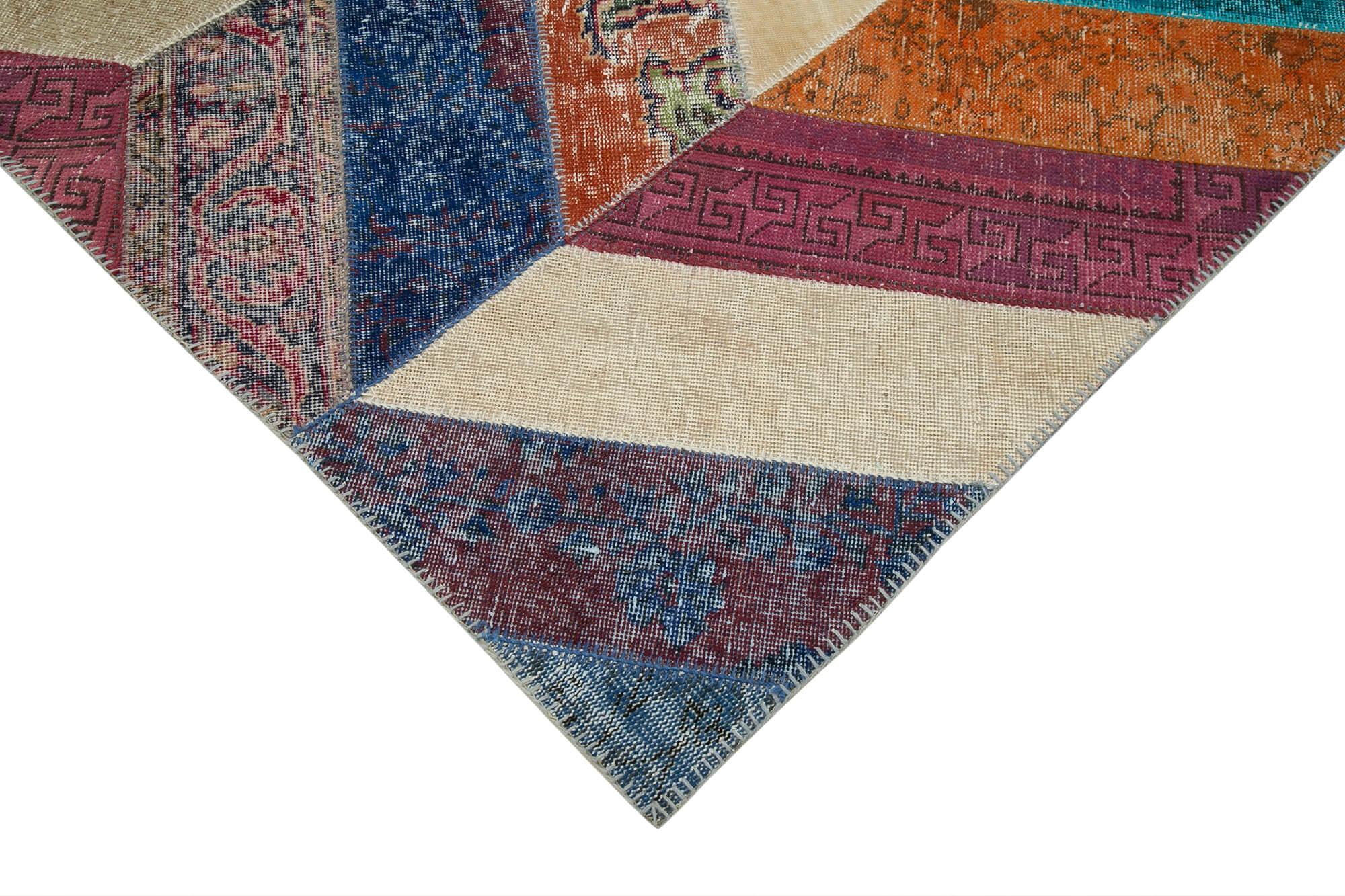 6x10 Multicolor Modern Patchwork Rug - 31083