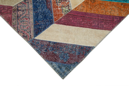 6x10 Multicolor Modern Patchwork Rug - 31083