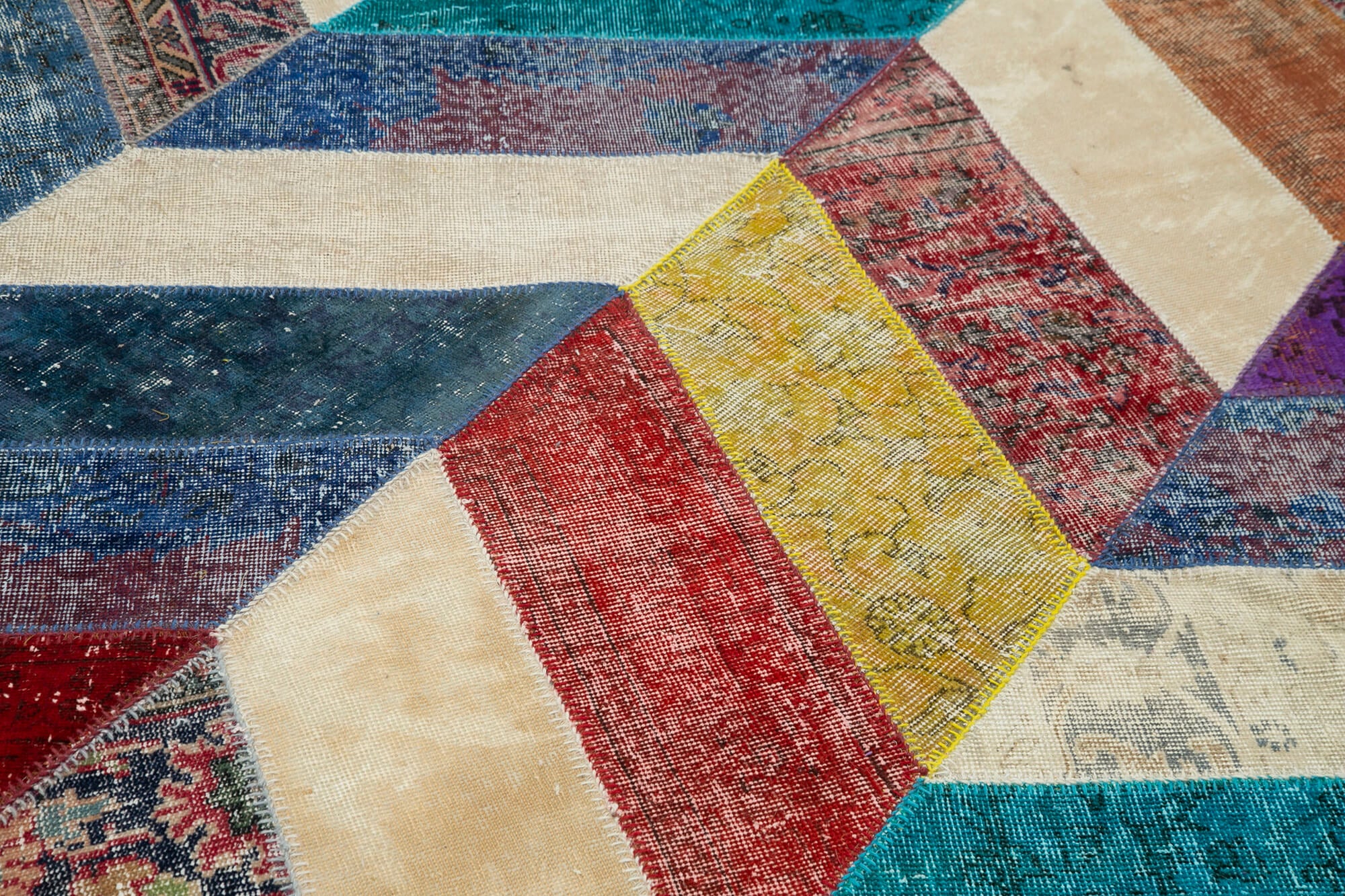 6x10 Multicolor Modern Patchwork Rug - 31083