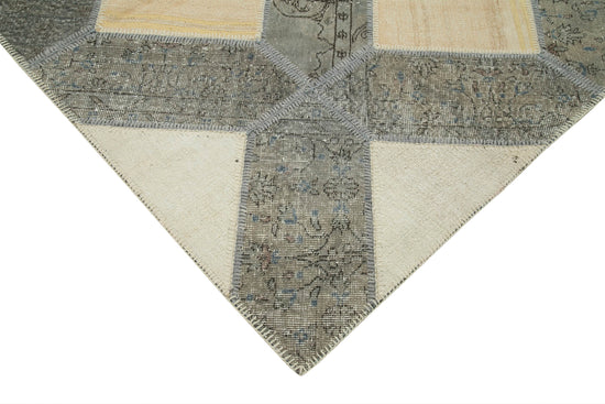 6x10 Grey Modern Patchwork Rug - 31088