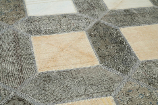 6x10 Grey Modern Patchwork Rug - 31088