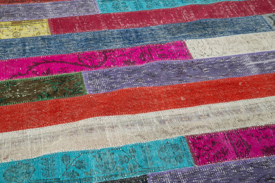 7x10 Multicolor Modern Patchwork Rug - 31089