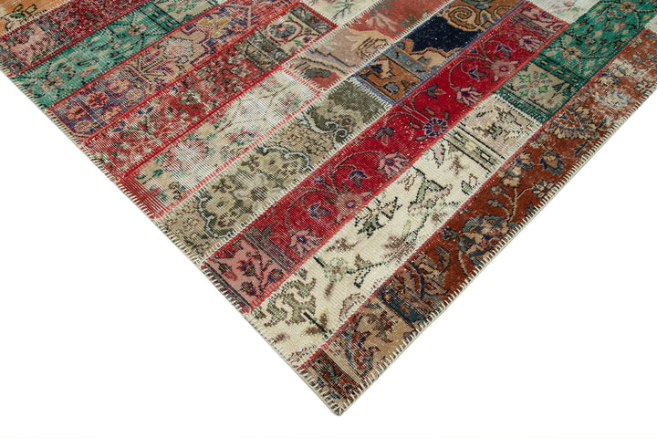 7x10 Multicolor Modern Patchwork Rug - 31091
