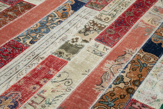 7x10 Multicolor Modern Patchwork Rug - 31091