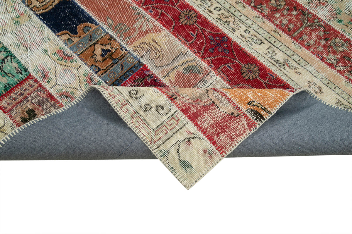7x10 Multicolor Modern Patchwork Rug - 31091