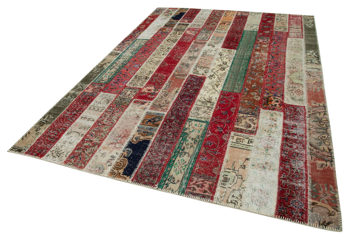 7x10 Multicolor Modern Patchwork Rug - 31092