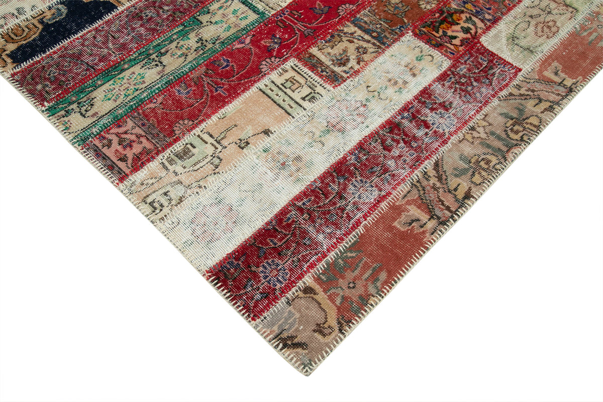 7x10 Multicolor Modern Patchwork Rug - 31092