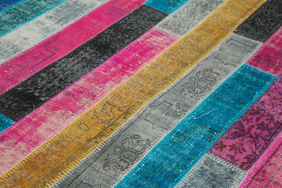 7x10 Multicolor Modern Patchwork Rug - 31093