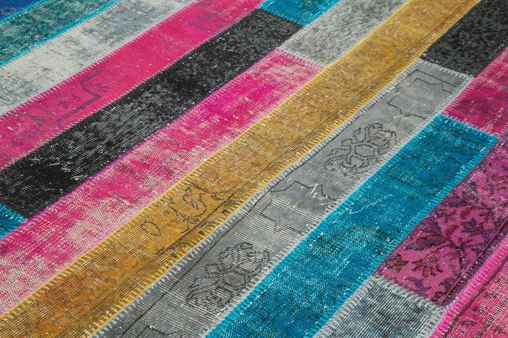 7x10 Multicolor Modern Patchwork Rug - 31093