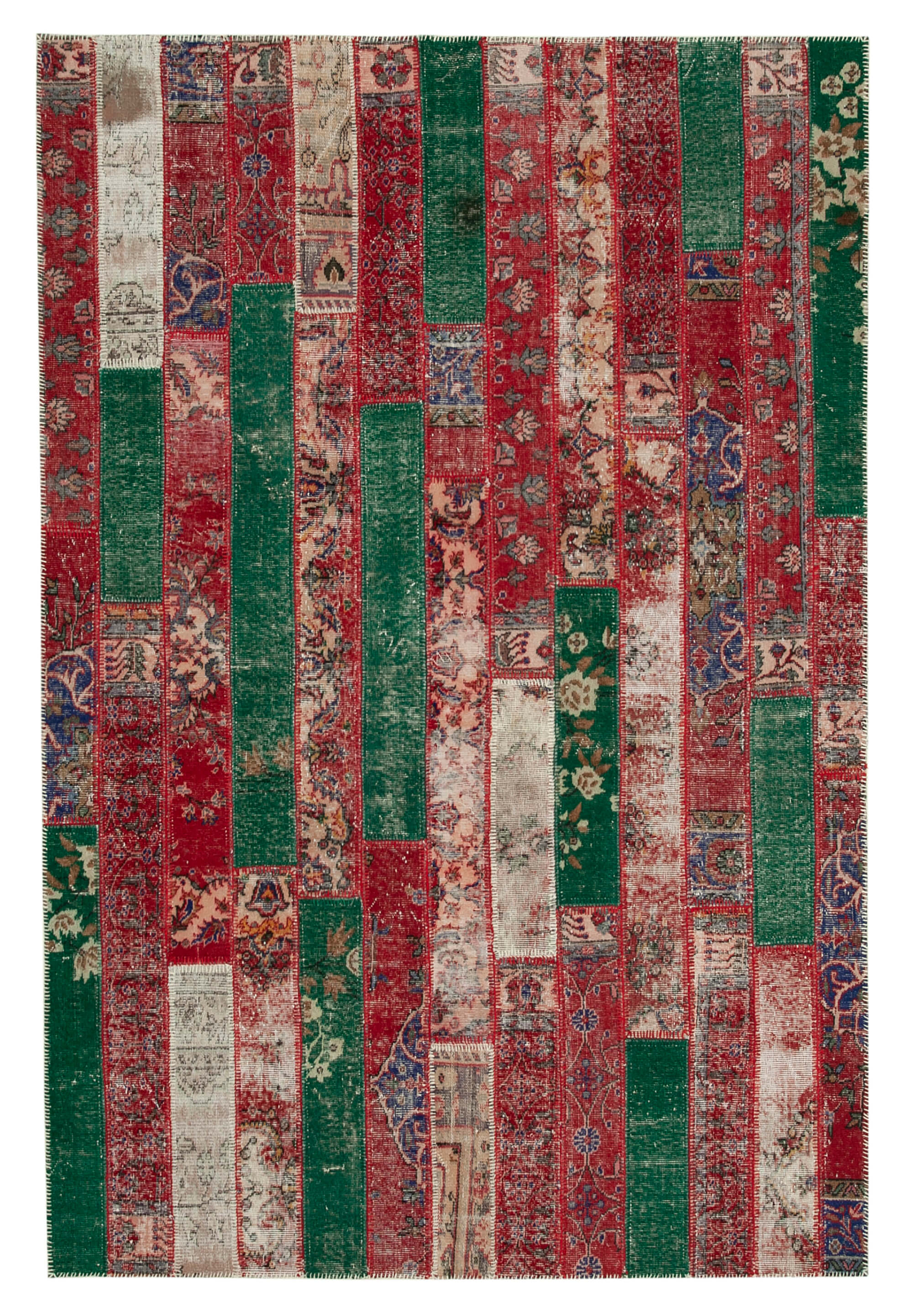 7x10 Multicolor Modern Patchwork Rug - 31094
