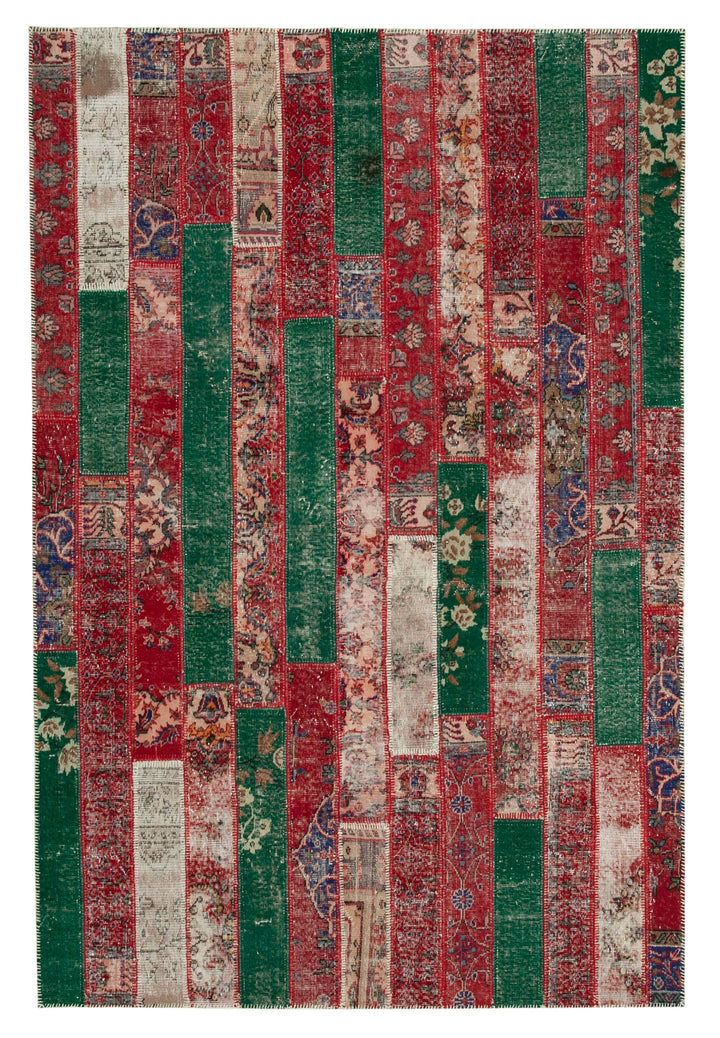 7x10 Multicolor Modern Patchwork Rug - 31094