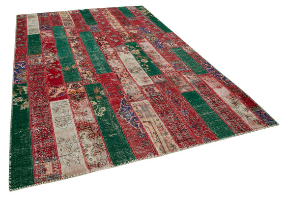 7x10 Multicolor Modern Patchwork Rug - 31094