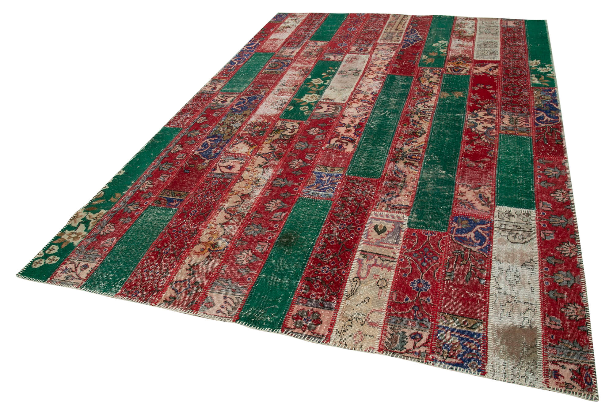 7x10 Multicolor Modern Patchwork Rug - 31094