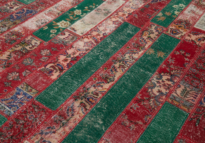 7x10 Multicolor Modern Patchwork Rug - 31094