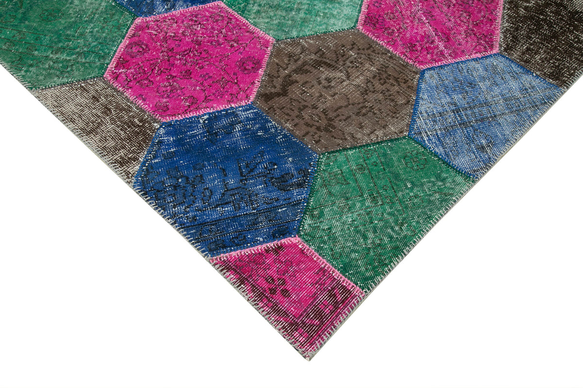 7x10 Multicolor Modern Patchwork Rug - 31096