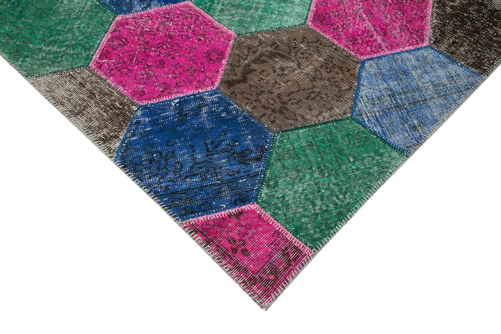 7x10 Multicolor Modern Patchwork Rug - 31096