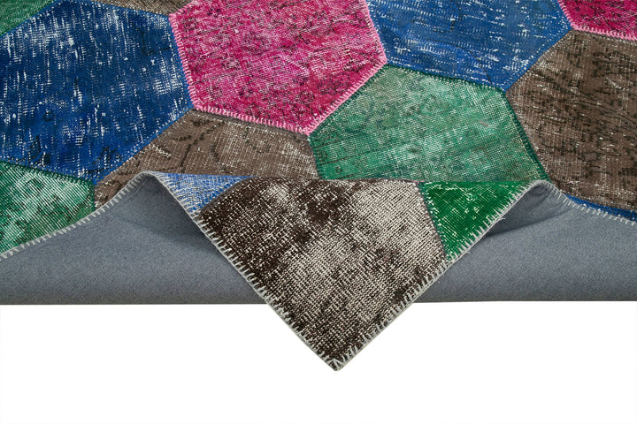 7x10 Multicolor Modern Patchwork Rug - 31096