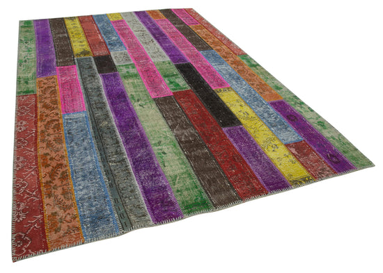 7x10 Multicolor Modern Patchwork Rug - 31097