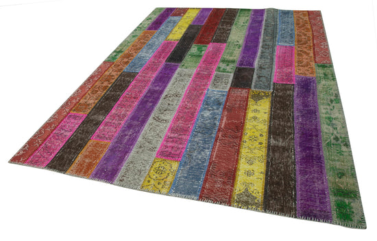 7x10 Multicolor Modern Patchwork Rug - 31097