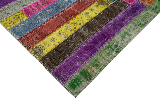 7x10 Multicolor Modern Patchwork Rug - 31097