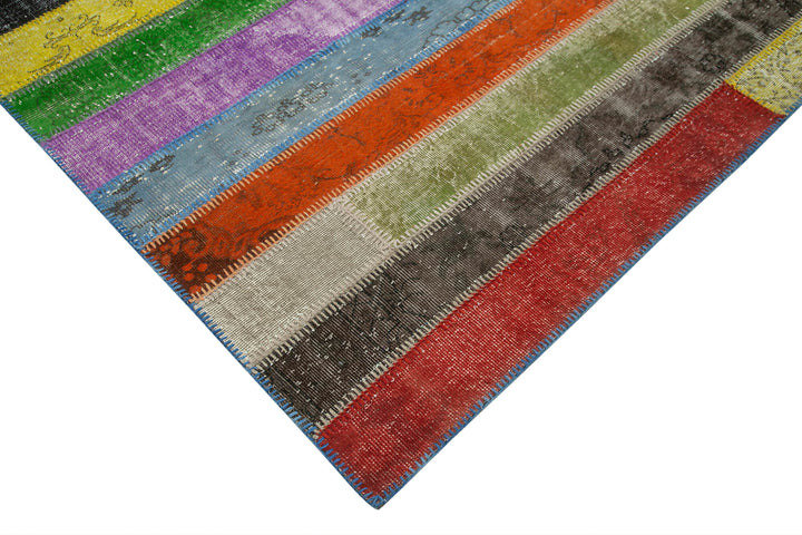 7x10 Multicolor Modern Patchwork Rug - 31098