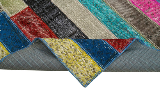 7x10 Multicolor Modern Patchwork Rug - 31098