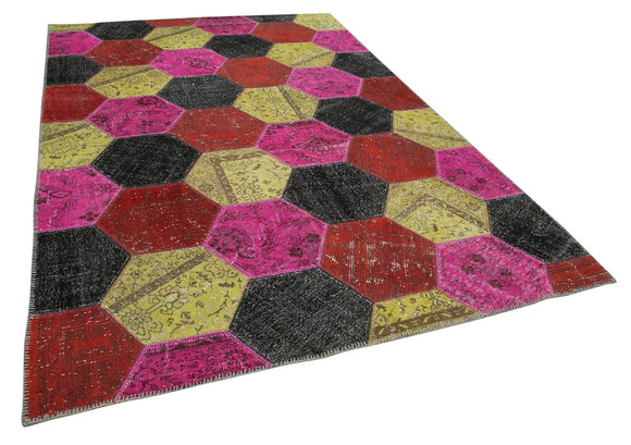 6x10 Multicolor Modern Patchwork Rug - 31100