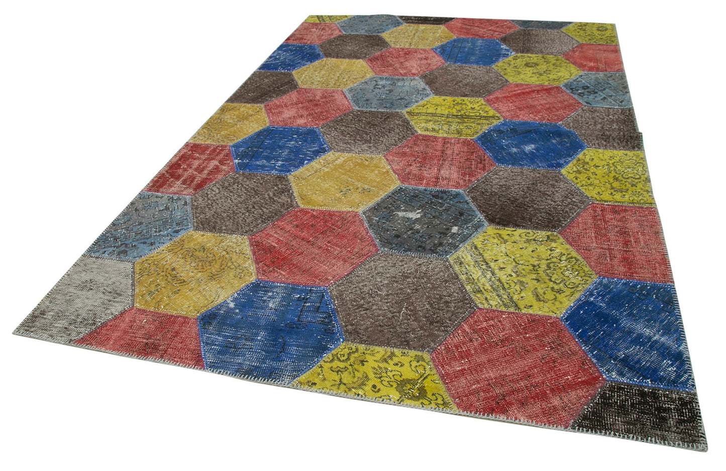 7x10 Multicolor Modern Patchwork Rug - 31101