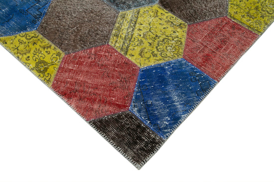 7x10 Multicolor Modern Patchwork Rug - 31101
