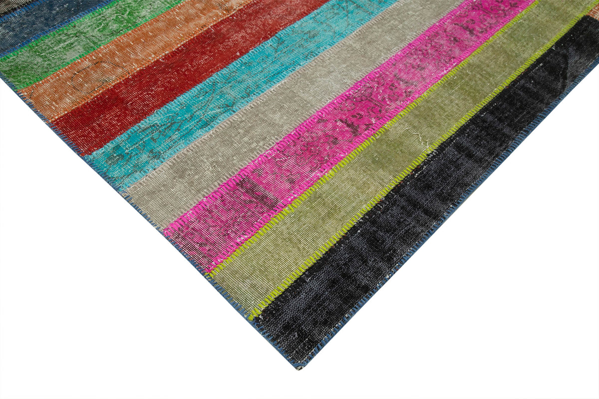 7x10 Multicolor Modern Patchwork Rug - 31102