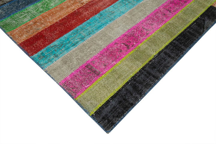 7x10 Multicolor Modern Patchwork Rug - 31102
